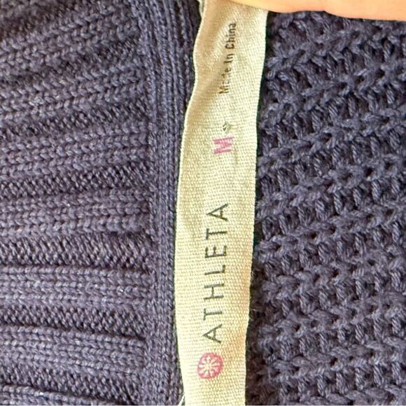 Athleta Stripe Peaceful Wrap Cardigan in Navy/Dove Size Medium - Picture 9 of 11